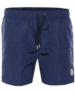 Moncler Costume Da Bagno Con Applicazione - Blu