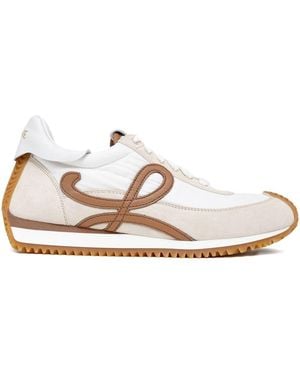 Loewe Flow Runner Nylon And Suede Sneakers - White