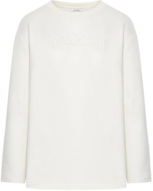 Max Mara Crewneck Cotton Sweatshirt - White