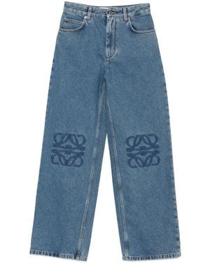 Loewe Anagram Baggy Jeans - Blue