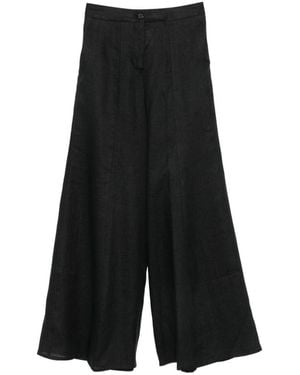 Semicouture Kym Linen Trousers - Black