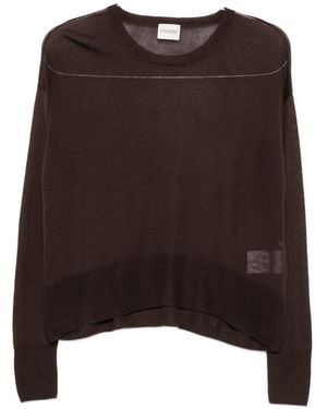 Closed Wool Crewneck Jumper - Brown