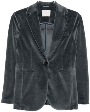 Circolo 1901 Velvet Single-Breasted Jacket - Grey