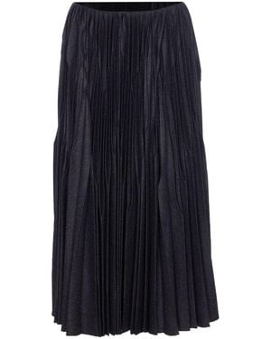 Alaïa Wool Flannel Skirt - Blue