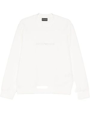 Emporio Armani Logo Cotton Sweatshirt - White