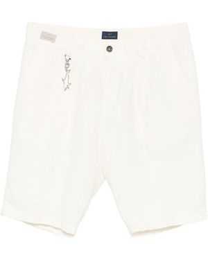 Paul & Shark Cotton And Linen Bermuda Shorts - White