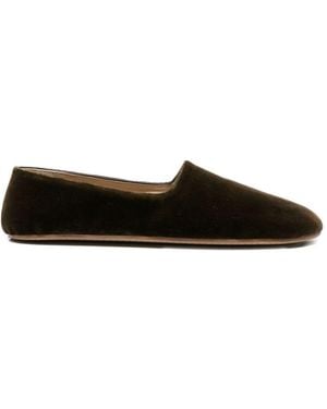 The Row Ponti Velvet Slippers - White