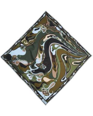 PUCCI Foulard 90X90 Seta Twill - Verde
