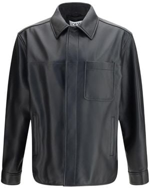 Loewe Leather Shirt - Grey