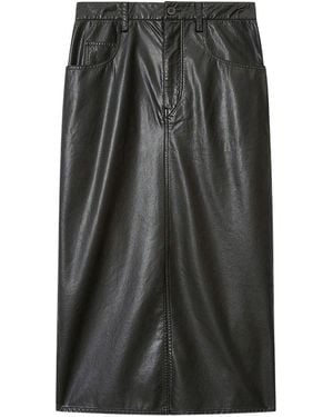 Isabel Marant Marant Étoile Nilauria Faux Leather Skirt - Black