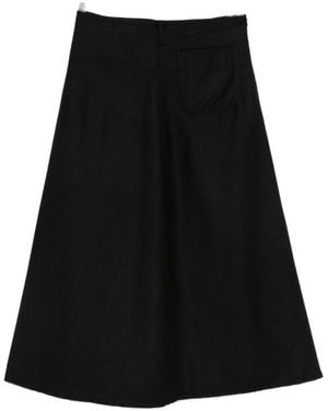 Susanne Bommer Wool Long Skirt - Black