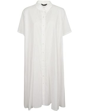 MIZUIRO Cotton Chemisier Dress - White