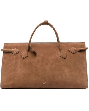 Alaïa Hand Leather Tote Bag - Brown
