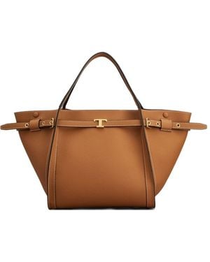 Tod's Small Leather Tote Bag - Brown