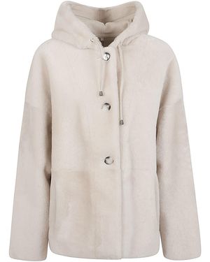 Enes Fur Hooded Jacket - Natural