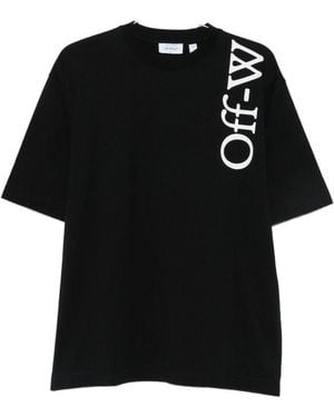Off-White c/o Virgil Abloh Vertical Bookish Skate Cotton T-Shirt - Black