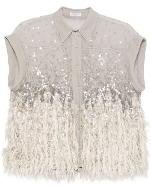 Brunello Cucinelli Silk Shirt - White