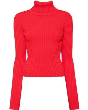 STAUD Roll-Neck Jumper - Red