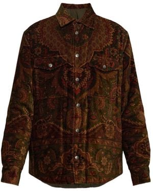 Etro Printed Cotton Overshirt - Brown