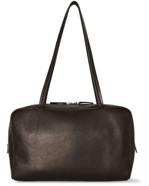 The Row Astra Leather Bowling Bag - Black