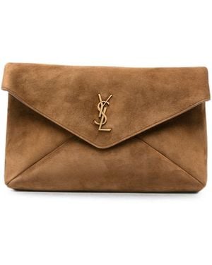 Saint Laurent Clutch Grande - Marrone