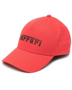 Ferrari Baseball Cap With Logo - Red