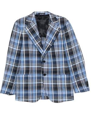 Gabriele Pasini Checked Blazer - Blue