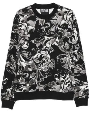 Versace Jeans Couture Felpa Stampata - Nero