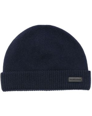 Emporio Armani Cashmere Beanie - Blue