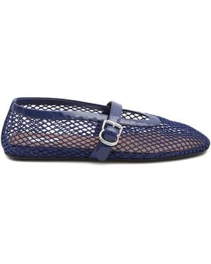 Alaïa Fishnet Ballet Flats - Blue