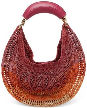 Chloé Summer Banana Rafia Hobo Bag - Red