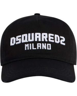DSquared² Disquared2 Milano Patch Hat - Black