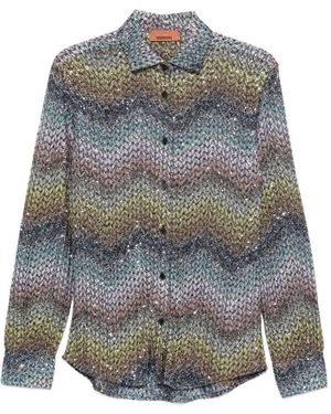 Missoni Zig Zag Print Shirt - Grey