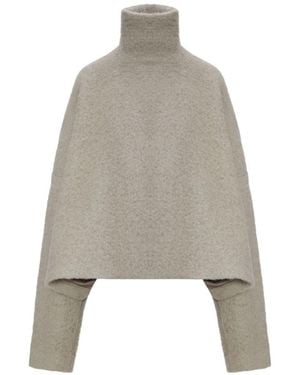 Rick Owens Wool Turtle-Neck Sweater - Grey