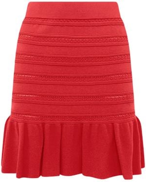 Blugirl Blumarine Crochet Skirt - Red