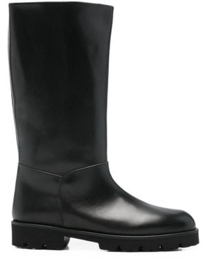 Dear Frances Loch Leather Boots - Black