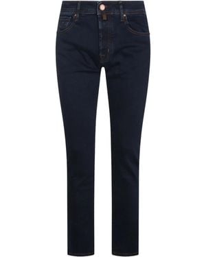 Jacob Cohen Logo-Patch Slim-Fit Jeans - Blue