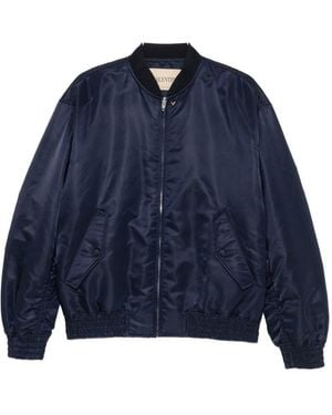 Valentino Vgold Nylon Bomber Jacket - Blue