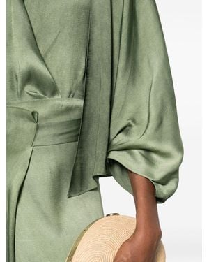 Cortana Elea Linen And Cotton Jacket - Green