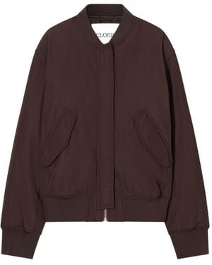 Closed Zipped Blouson Jacket - Brown