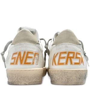 Golden Goose Ball Star Leather Sneakers - White