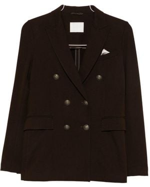 Circolo 1901 Cotton Double-Breasted Jacket - Black