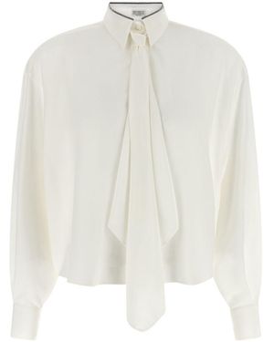 Brunello Cucinelli Silk Shirt - White