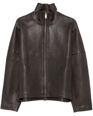 Alysi Leather Jacket - Brown