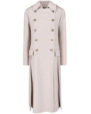 Ermanno Scervino Wool Long Coat - White