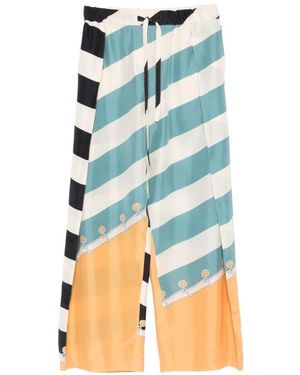 Loewe Printed Silk Trousers - Blue