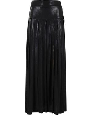 Norma Kamali Pleated Long Skirt - Black