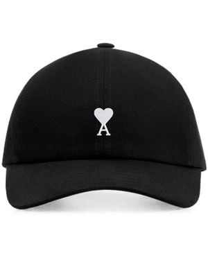 Ami Paris Ami De Coeur Baseball Cap - Black