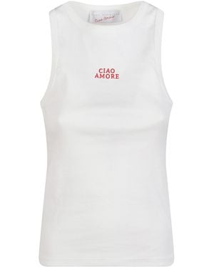 Giada Benincasa Ciao Amore Tank Top - White