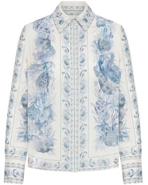 Zimmermann Wanderlust Cotton Shirt - Blue